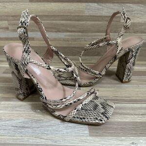 Snake print heels